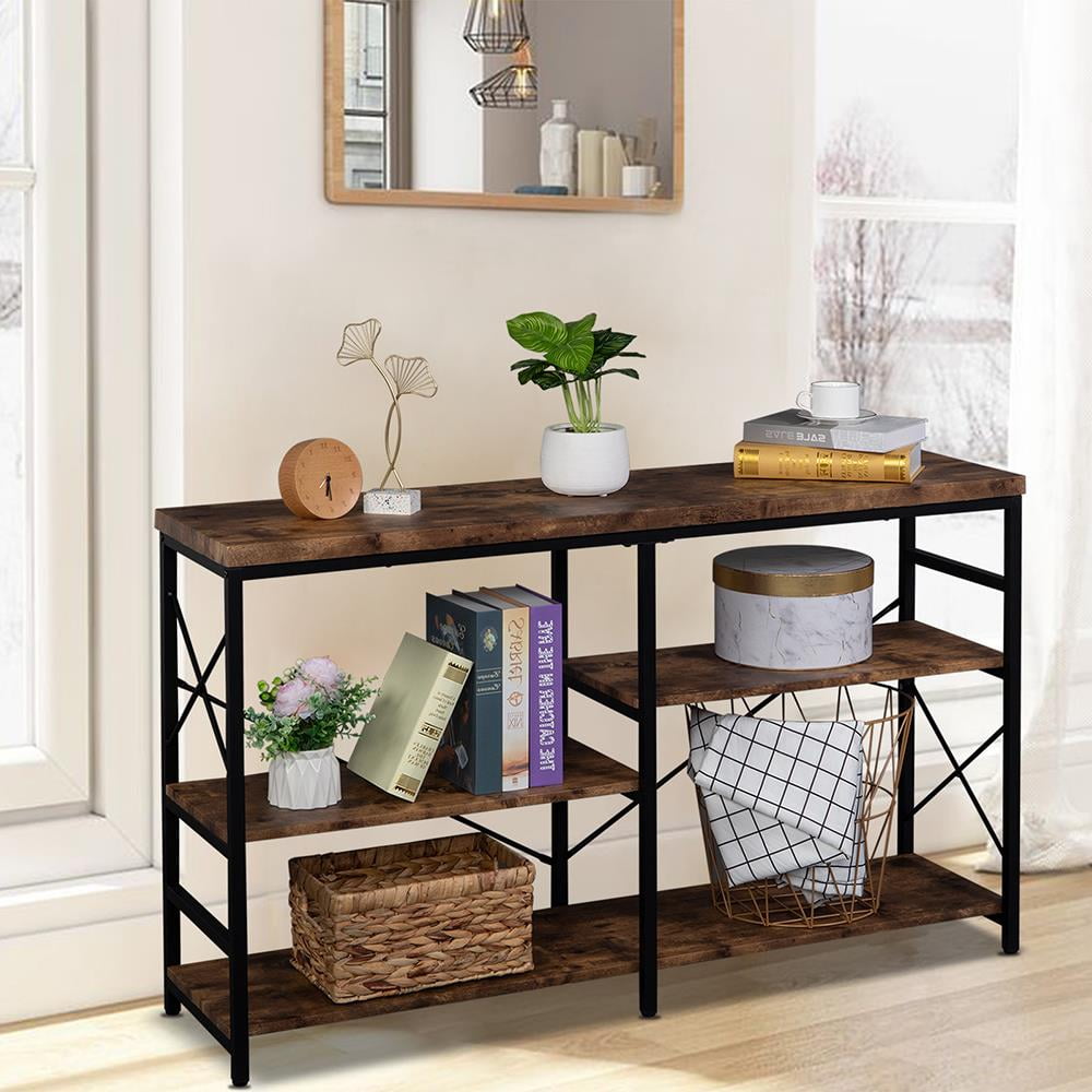 Ktaxon 4Tier Console Sofa Table TV Stand for Entryway with Storage
