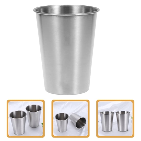 HOMEMAXS 304 Stainless Steel Cup for Outdoor Use Silver Water Cup Ideal for Beer and Cocktails 12 oz