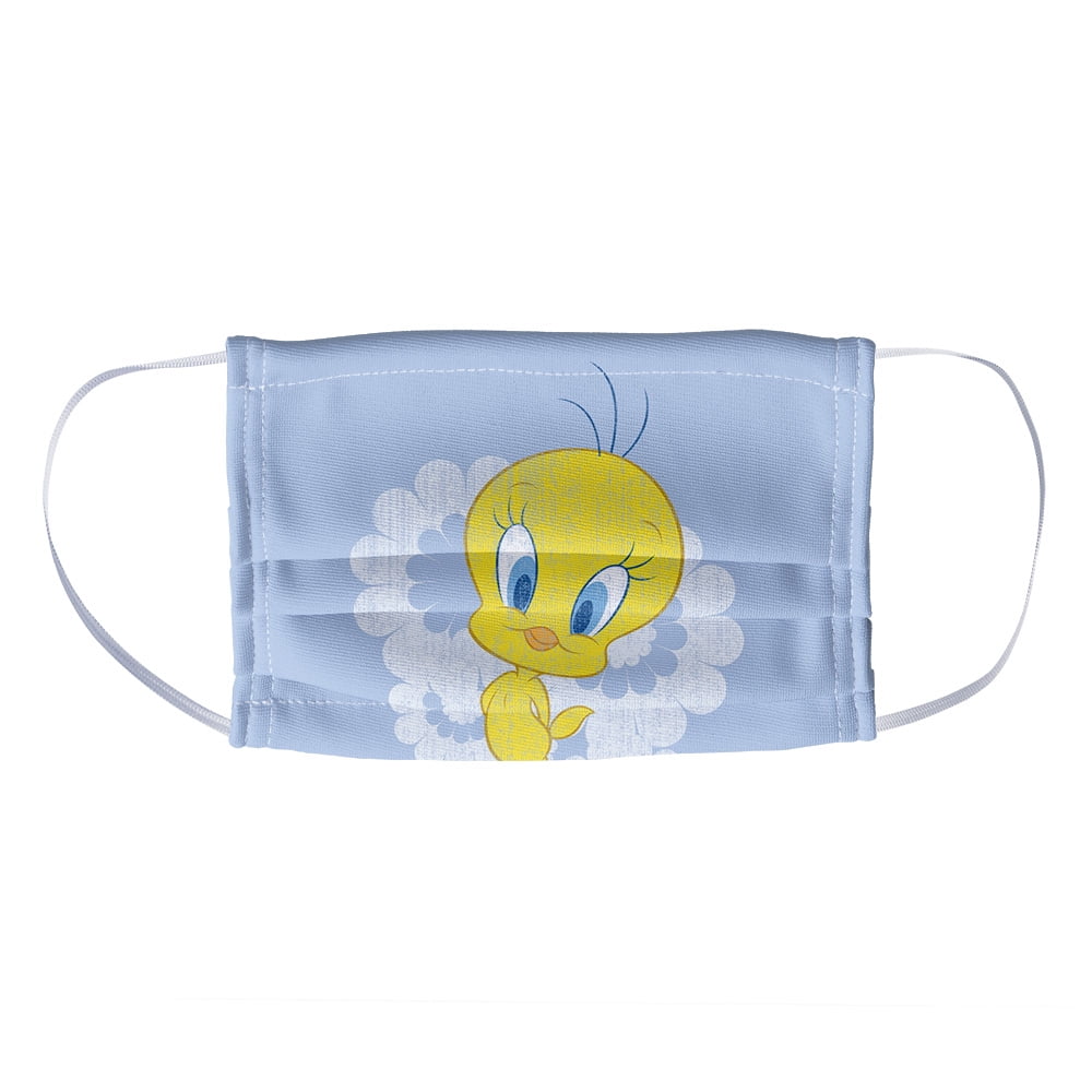 Looney Tunes Retro Tweety 1-Ply Reusable Face Mask Covering, Kids