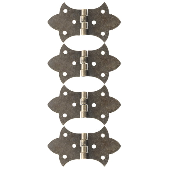 Hemoton  4 Pcs Door Case Hardware Bronze Butterfly Imitation Gold Jewelry Box Hinge