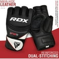 thumbnail image 5 of RDX MMA Gloves for Grappling Martial Arts Training, D. Cut Open Palm Maya Hide Leather Sparring Mitts, Perfect for Cage Fighting, Combat Sports, Punching Bag, Muay Thai and Kickboxing, Black, S, 5 of 10