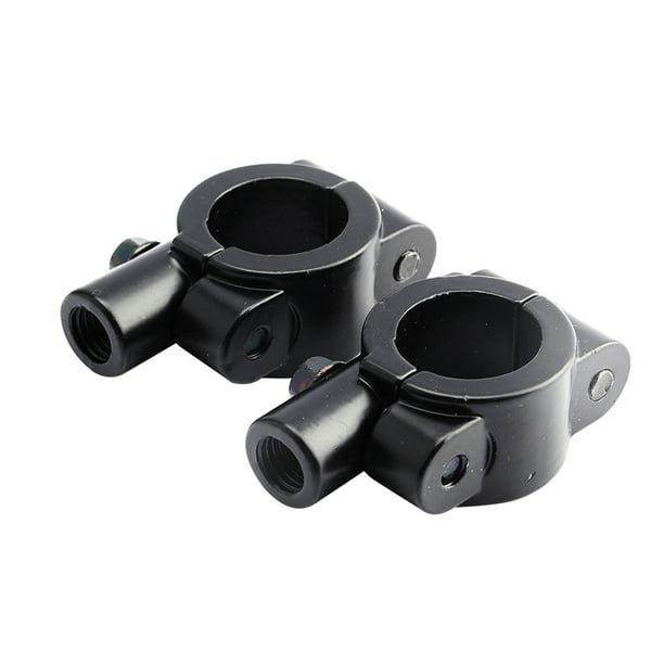 2 uds negro Universal motocicleta manillar espejo montaje 10mm 7/8 "abrazadera de aluminio Jadeshay A