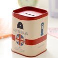 thumbnail image 1 of SHISUYAN Boîte de Rangement en Fer-Blanc pour Tirelire (Motif Drapeau Rouge), 1 of 4