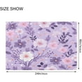 thumbnail image 3 of Dreamtimes Bathroom Rug Set 2 Pieces Purple Flowers Soft and Absorbent Bathroom Floor Mat Non Slip Commode Contour Rug Plush Bath Mat Set, Machine Washable and Easier to Dry, 3 of 7