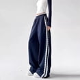 thumbnail image 5 of TIREOW Girls Wide Leg Sweatpants Elastic High Waist Lace Trim Sweat Pants Loose Casual Sports Trousers Street Style Trousers, 5 of 6