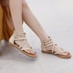 thumbnail image 5 of Sandalias de gladiador para mujer, sandalias planas de verano con tiras cruzadas, zapatos romanos de moda con cremallera39 Sailing Electrónica, 5 of 5