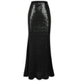 thumbnail image 3 of PrettyGuide Women's Sequin Maxi Skirt Glitter Bodycon Long Mermaid Skirt Formal Skirts, Large, 3 of 6