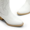 thumbnail image 2 of DREAM PAIRS Women's Cowboy Boots Mid Calf Chunky Heel Embroidery Stitched Cowgirl Western Boots, 2 of 7