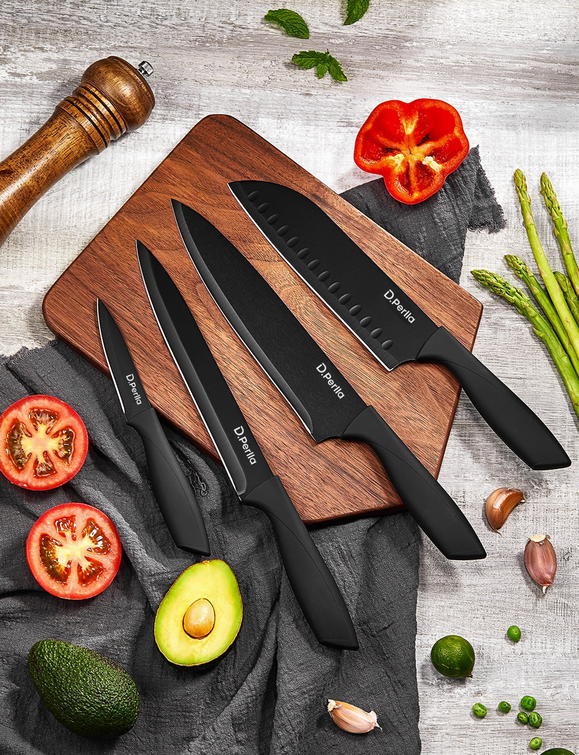 16-Piece Set: Deik Kitchen Knife Set with Wood Block