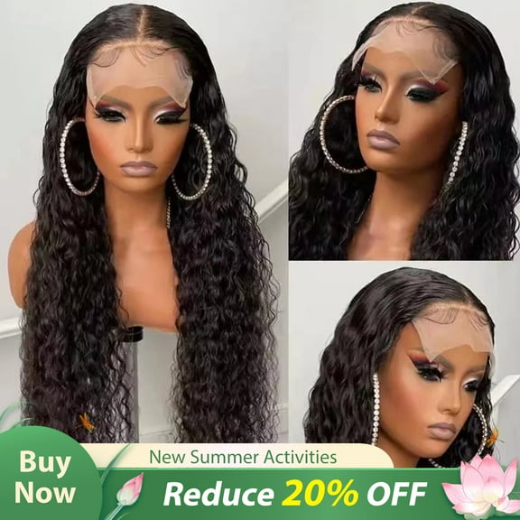 DOPI Wig Front Wig Human Hair lace Combed Hair Density Brazilian Black Women Wig Gift Black 180 Density 28In（ No Fading, No Smell, No Knots）