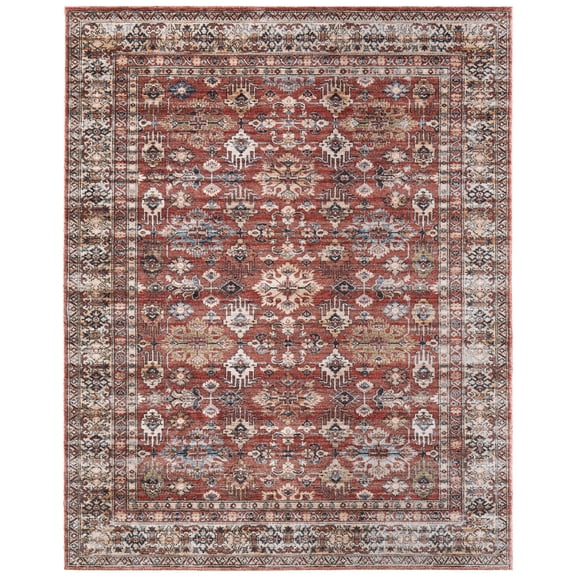 Feizy Pearson Traditional Persian, Red/Tan/Blue, 2' x 3' Accent Rug, Easy Care Stain Resistant Pet & Kid Friendly, Area Rug for Living Room and Bedroom
