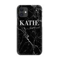 thumbnail image 1 of Personalised Black Marble Name iPhone 12 Case, iPhone 13 Pro Max, 1 of 4
