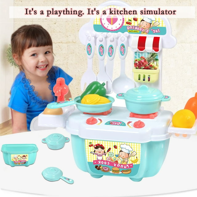 22PC Mini Kitchen Play Toy Happy Small Kitchen Tableware Animal Circuit Games for Kids 12 Animal for Kids 3-5 Heart Math Anxiety Building for Boys Busy Busy Town Board Game Kids Game Boys Board Games