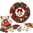 thumbnail image 2 of Christmas Fabric Music Wreath DIY Set, Handmade Holiday Craft Kit, Three Dimensional Door Hanging Decoration, Xmas Home Decor Supplies, 2 of 6