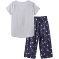 thumbnail image 2 of Women's Capri Pajama Sets Plus Size Sleepwear 2 Piece Ladies Sleep Set,Wind Red-b, 2 of 5