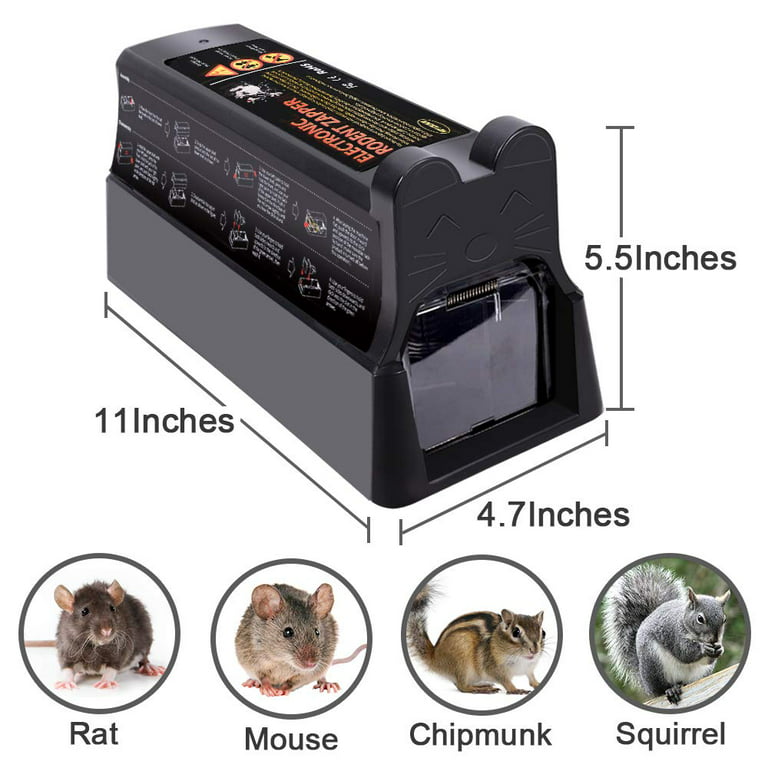 Electric Mouse Trap Rat Killer Pest Control USB Rechargeable Rodent Zapper  8000V