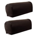 thumbnail image 4 of 2 Pares De De Reposas De Sofá De Muebles Elásticos De Cuero PU Antideslizante Café Baoblaze Protector de la funda del reposabrazos del sofá, 4 of 8