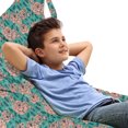 thumbnail image 1 of Meadow Lounger Chair Bag, Pastel Peony Bouquets in the Rural Flower Field Mountain Blooms Beauty, High Capacity Storage with Handle Container, Lounger Size, Turquoise and Peach, by Ambesonne, 1 of 1