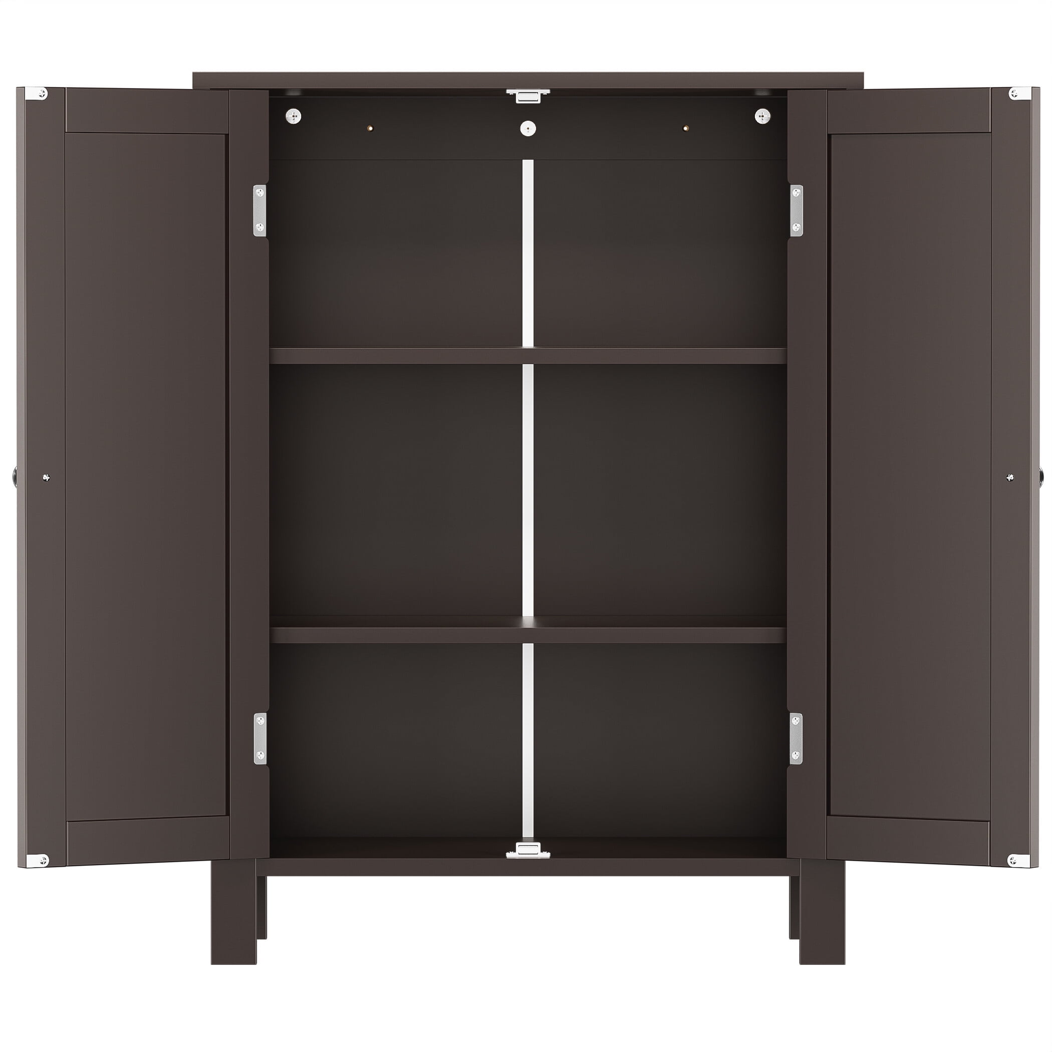 ZENY Bathroom Freestanding Cabinet Storage, Brown, 11.8''