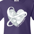 thumbnail image 4 of Inktastic Lung Cancer Awareness White Ribbon Around Heart Youth T-Shirt, 4 of 5