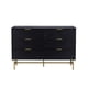 thumbnail image 5 of Cómoda Cajonera Harlem Relan Diseño Acanalado con 6 Cajones Negro y Dorado, 5 of 8