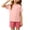 Pink, variant on Cethrio Girls' Pajama Sets Short Sleeve, Casual 2 Piece Summer Breathable Girls' Sleepwear Pink Size 14-16