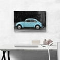 thumbnail image 2 of ARTCANVAS Blue Volkswagen Beetle Bug Vintage Car Canvas Art Print - Size: 26" x 18" (1.50" Deep), 2 of 9