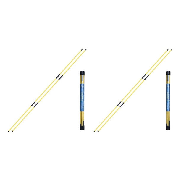 Naiovety Palo de alineación de golf 122cm Ajuste de gestos Varilla indicadora de dirección de protección Herramientas al aire libre Amarillo 2Conjunto