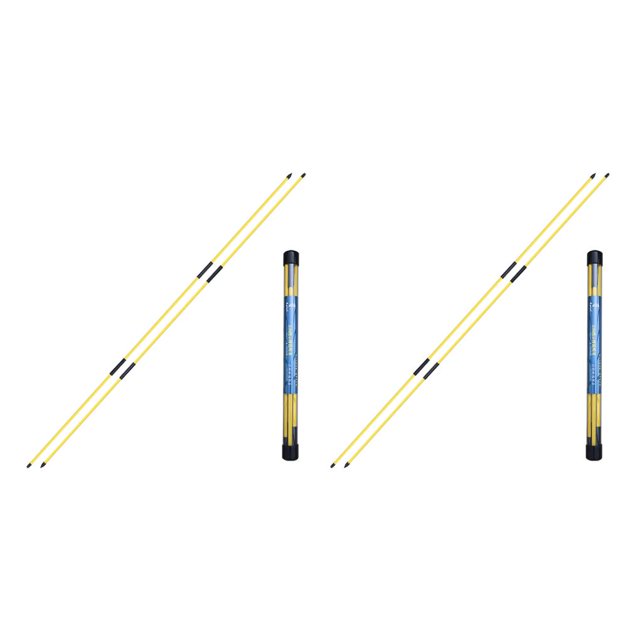 Eigraketly Palo de alineación de golf de tres partes 122 cm Ajuste de gestos Varilla indicadora de dirección plegable Herramientas de práctica al aire Amarillo 2piezas Eigraketly CBP187517