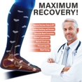thumbnail image 2 of 3 Pairs Medical Sport Plus Size Compression Socks - 20-30mmhg Graduated Knee-High Support for Men & Women, Ideal for Soccer, Running, and Nurses, 2 of 6
