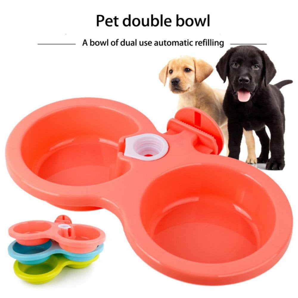 Clearance Sale Pet Feeder Dog Anti Bite Detachable Hanging Double Bowls Puppy Food Auto Water Dispenser Dish Supplies Walmart
