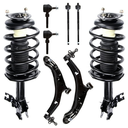 CCIYU Complete Suspension Kit Fits 2002 2003 2004 2005 2006 for Nissan Sentra Includes Front Strut Spring Assembly Control Arm Stabilizer Bar Link Kit Tie Rod End