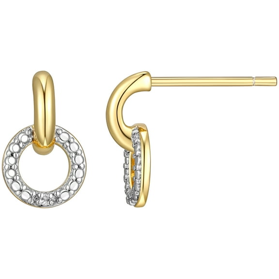 Forever Facets Diamond Accent Circle Stud Earrings