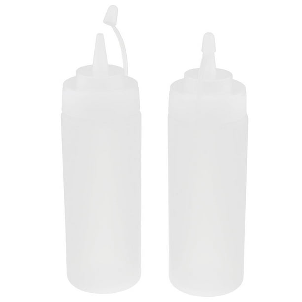 Sauce à personne Stockage assaisonnement bouteille plastique blanc 360ml  distributeur 2pcs 