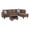 Brown, variant on Pemberly Row L-Shaped Brown Microfiber Couch with Ottoman with Pillows