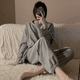 thumbnail image 1 of Traje deportivo con cara sonriente para mujer, ropa deportiva de manga larga para el hogar, Material fino, primavera y otoño, invierno, 2023, 1 of 5