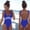 Blue, variant on iTNHFP Swimwear Women Tankini Women's Strapping Swimsuit New Swimsuit Sexy Ethnic Floral Bikini Jumpsuits Pattern Print Lined Up Bathing Swimwear