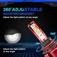 thumbnail image 3 of For Mitsubishi Outlander 2003 2004 LED Headlight Bulbs 9007 HB5 High and Low Beam 2pcs, 3 of 10