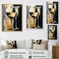 thumbnail image 4 of Designart "Champagne And Glass Montage" Champagne Floater Framed Wall Art Prints, 4 of 5