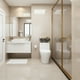 thumbnail image 5 of Estante de malla para inodoro de pared | Organizador sobre el tanque con drenaje | Estante de baño metálico negro o beige para champú y toallas, 5 of 6