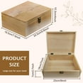 thumbnail image 2 of 1 Pcs Wooden Memory Keepsake Box Love You With Locking Wood Boxes Large Storage Box for Art DIY Stash Box Home Storage Keepsake Box for Craft Gifts 10 x 8 x 4.25 Inch 1 pc, 2 of 6