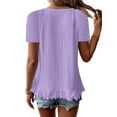 thumbnail image 2 of ZOELNIC Women's Ruffle Hem Tunic Tops Summer Short Sleeve Loose T-Shirt Blouses, 2 of 2