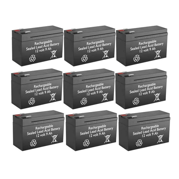 BatteryGuy SP12-9HR (9 pack, rechargeable, High Rate)