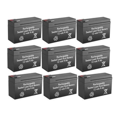 BatteryGuy Power-Sonic PSH-1280F2-FR (9 pack rechargeable High Rate)