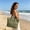 Army Green, variant on Large Capacity Rope Woven Beach Bag, Casual Korean Japanese Style Tote, Solid Color Straw Shoulder Purse For Women, For Vacation Shopping