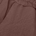 thumbnail image 5 of hopeusnice Mens Wrinkled Loose With Pockets Workout Casual Beach Wide Leg Trousers Lounge Activewear Straight Solid Color Elastic Waist Drawstring Fashion Summer Pants Brown XXXXL, 5 of 6