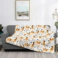 thumbnail image 2 of Rateoe Cute Dog Pattern Flannel Throw Blanket, Ultra-soft Blanket for Bed, Couch, Car, Hypoallergenic Anti-pilling blanket-60"x50"(Horizontal), 2 of 6