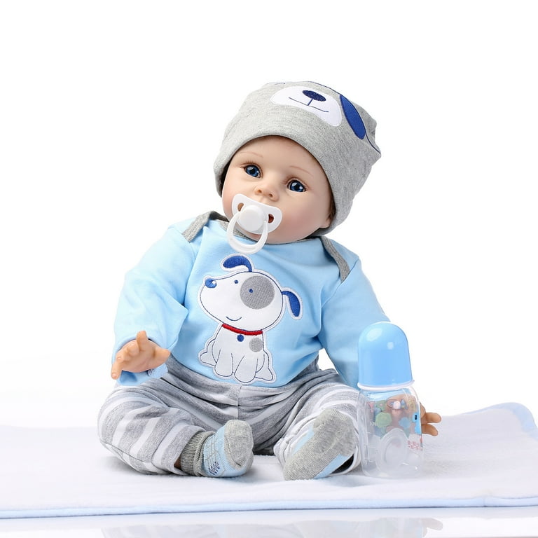 Reborn Baby Doll Boys Newborn Plastic Pendant Kid Toy Multicolor Silicone Durable Creative Cotton 22 Inch