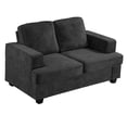 thumbnail image 5 of Cterwk 2 Seater Loveseat Sofa with Wood Frame, Velvet Sofa Couch for Home, Apartment, Office, Black, 5 of 8