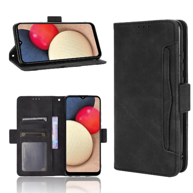 Funda Cartera Magnética para Samsung Galaxy A03S- Tarjetero Desmontable, Cuero PU, Soporte